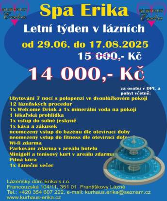 červenec, srpen, lázně, akce