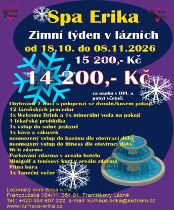 Pobyt v lazních, zima, AKCE